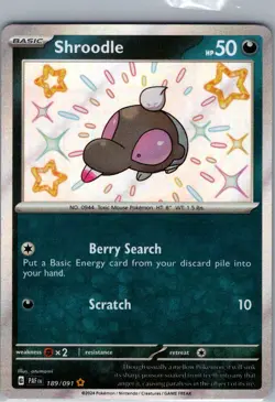 Shroodle 189/091 SV: Paldean Fates - Pokemon Card - NM - Image 1