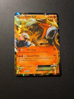 Pokemon TCG Entei-EX Dark Explorers Holo Card 13/108 Rare 2012 - Image 1