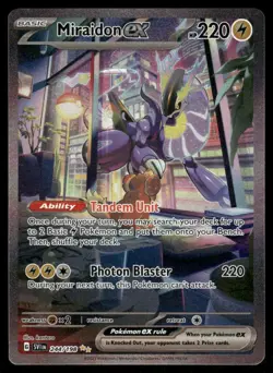 Pokemon Cards Miraidon ex 244/198 Scarlet & Violet SIR NM *3 - Image 1