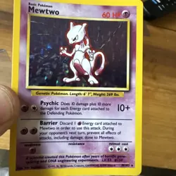 Pokemon Mewtwo 10/102 Base Set Holo Rare Basic 60 HP Card English WOTC 1999 - Image 4