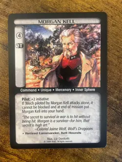 Battletech CCG TCG Card Game Limited Ed Morgan Kell - Image 1