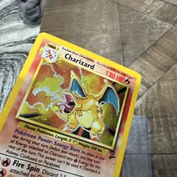 Base Set 2 Charizard Holo Unlimited Rare Pokemon Card 4/130 LP BIG SWIRL - Image 2