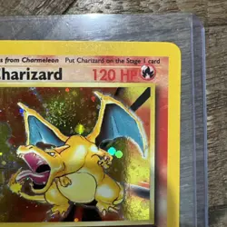 Base Set 2 Charizard Holo Unlimited Rare Pokemon Card 4/130 LP BIG SWIRL - Image 4