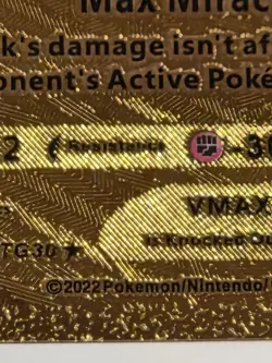 Pokemon Mew VMAX Gold Foil Fan Art Collector Card TCG Black Yellow Fusion Strike - Image 3