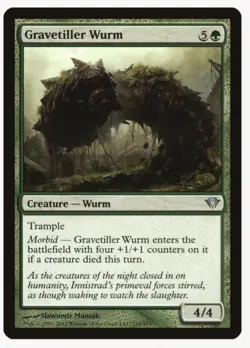Gravetiller Wurm #116 Dark Ascension Magic Card In Protective Sleeve - Image 1
