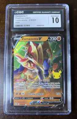 Zamazenta v Celebrations Holo Foil Pokemon TCG 2021 Card #018/025 CGC 10 - Image 1