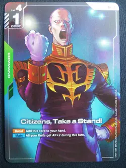 Citizens Take a Stand! GD01-105 R+ Foil - Gundam Card #47M - Image 1
