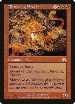 Blistering Firecat #189 (MP) Onslaught ONS Magic MTG - Image 1