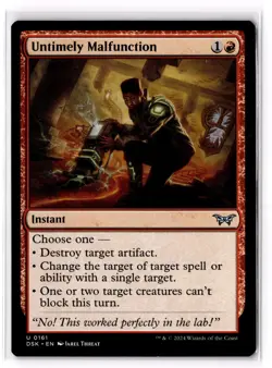 Untimely Malfunction 161 Duskmourn: House of Horror Normal NM - Image 1