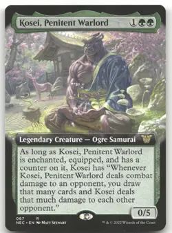 Kosei, Penitent Warlord (Extended Art) #67 NM Kamigawa Neon Dynasty Magic MTG - Image 1