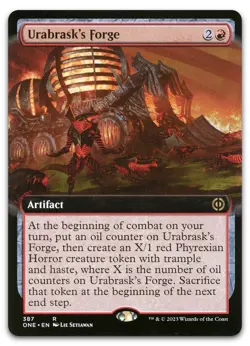 Urabrask's Forge (Extended Art) #387 (NM) Phyrexia All Will Be One ONE Magic MTG - Image 1