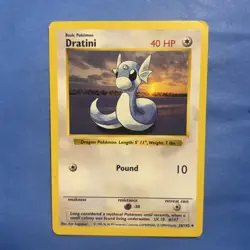 Pokemon Dratini 26/102 Shadowless Base Set WOTC Vintage LP - Image 1