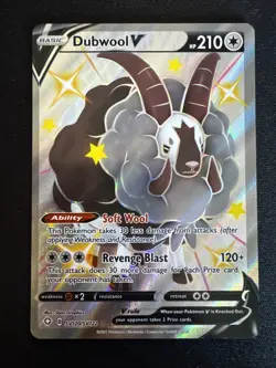 Pokemon Dubwool V Shining Fates Holo Card SV120/SV122 Ultra Rare - Image 1