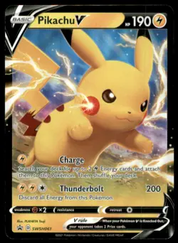 Pokemon SWSH: Sword & Shield Promo Cards Pikachu V #SWSH061 - Image 1
