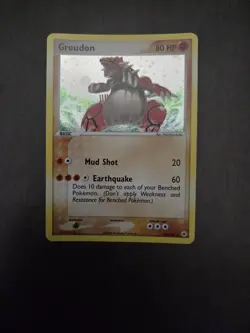 Pokemon Groudon EX Hidden Legends Card 102/101 Holo Secret Rare NM - Image 1
