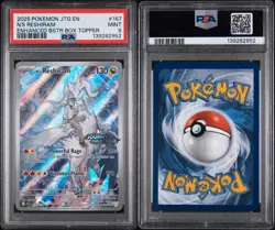 2025 POKEMON JTG EN-JOURNEY TOGETHER #167 N'S RESHIRAM PSA 9 - Image 3