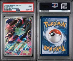 2025 POKEMON MEG EN-MEGA EVOLUTION ILLUSTRATION RARE #133 BULBASAUR PSA 9 - Image 3