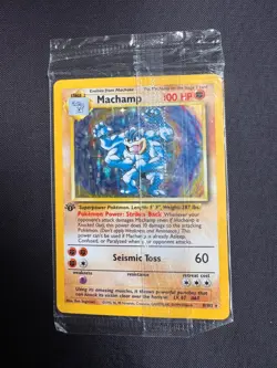 SEALED Pokemon Machamp 008/102 Holo Rare 1st Edition Base Set 100 HP 1999 - Image 1