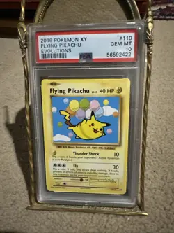 Pokemon 2016 Flying Pikachu 110/108 Secret Rare Evolutions GEM MINT PSA 10 - Image 1