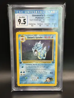 GIOVANNI'S GYARADOS Gym Challenge 1st Edition 5/132 Holo Pokemon CGC 9.5 "10" - Image 1