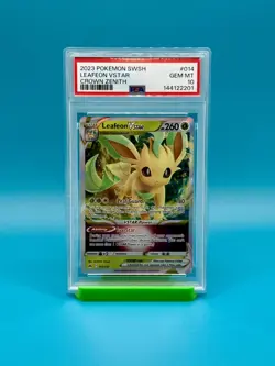 PSA 10 - 2023 POKEMON CROWN ZENITH LEAFEON VSTAR 014/159 - Image 1