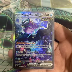 Pokemon TCG Walking Wake EX 205/162 Sir NM Condition Ink Dot Errors 2024 - Image 1
