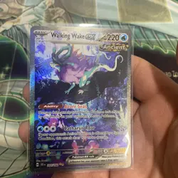 Pokemon TCG Walking Wake EX 205/162 Sir NM Condition Ink Dot Errors 2024 - Image 2