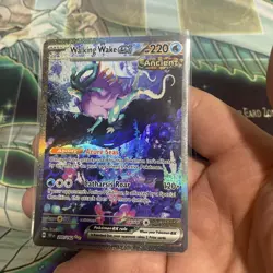 Pokemon TCG Walking Wake EX 205/162 Sir NM Condition Ink Dot Errors 2024 - Image 3