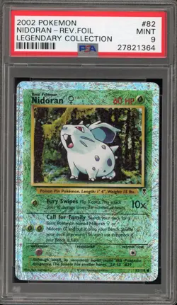 Pokemon Nidoran (Female) Legendary Coll. Reverse Holo #82 PSA 9 Mint - Image 1
