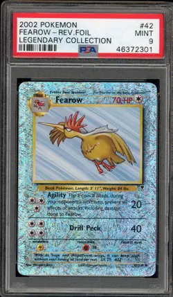Pokemon Fearow Legendary Coll. Reverse Holo #42 PSA 9 Mint - Image 1