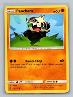 Pancham 72/145 Common Guardians Rising Pokemon Near Mint - Image 1