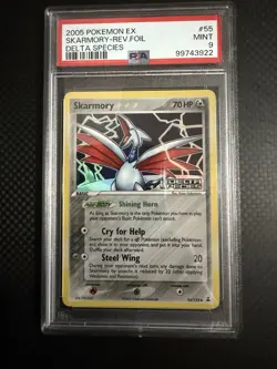 2005 POKEMON EX DELTA SPECIES #55 SKARMORY-REVERSE FOIL PSA 9 - Image 1