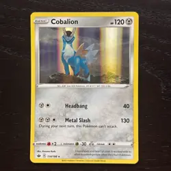 Cobalion 114/198 Pokemon Chilling Reign Sword & Shield Holo Rare Card NM - Image 1
