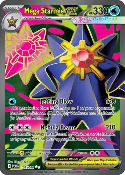 Mega Starmie ex 102/088 Perfect Order Full Art Ultra Rare Foil Pokemon NM - Image 1
