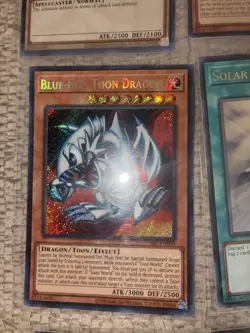 Yu-Gi-Oh! Blue-Eyes Toon Dragon Holo Dragon Toon Card Lot English SRL-EN000 - Image 1