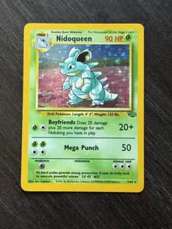 Pokemon TCG Nidoqueen Jungle Holo Rare Card 7/64 1999 Unlimited Played - Image 1