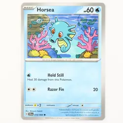 Horsea Holo 010/064 Shrouded Fable Pokemon TCG Card Near Mint NM Rare Collectibl - Image 1