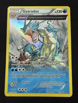 Pokemon Gyarados TCG Full Art Holo Card 21/98 XY Ancient Origins 2015 MP - Image 1