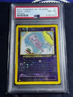 2001 Pokemon Southern Islands Mew Holo Promo Card PSA 8 NM-MT - Image 1