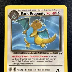 Dark Dragonite 22/82 Team Rocket Non-Holo WOTC Vintage Pokemon Card Near Mint NM - Image 2