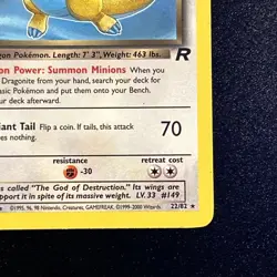 Dark Dragonite 22/82 Team Rocket Non-Holo WOTC Vintage Pokemon Card Near Mint NM - Image 5