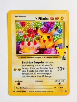 2021 Pokemon Celebrations Classic Collection #24 BIRTHDAYPIKACHU Holo - Image 1