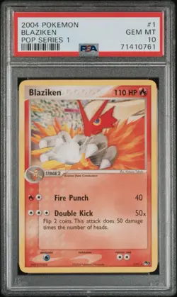 Pokemon Blaziken POP Series 1 Rare #1 PSA 10 Gem Mint POP 11 ! - Image 1