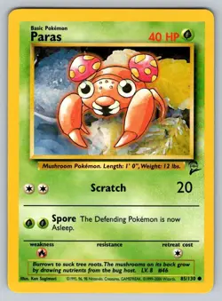 2000 Pokemon Base Set 2 Vintage WOTC Paras 85/130 NM - Image 1