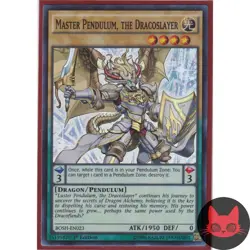 Yugioh Master Pendulum, the Dracoslayer BOSH-EN023 Super Rare 1st Edition NM - Image 1