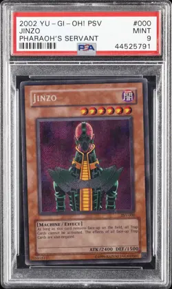 2002 YU-GI-OH! PSV-PHARAOH'S SERVANT #000 JINZO PSA 9 - Image 1