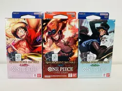 NEW One Piece TCG Special DON!! Set Vol 1 + 2 + 3 Lot Of 3 Ace + Luffy + Sabo - Image 1