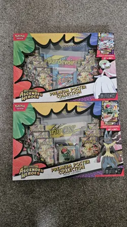 Pokemon TCG Ascended Heroes Premium Poster Collection X 2 Mega Lucario Gardevoir - Image 1