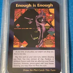 1995 Illuminati NWO Assassins Enough is Enough Trump Card PSA 5 - Image 4