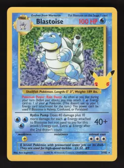 Blastoise 2/102 Pokemon Celebrations Classic Collection Holo Card - Image 1